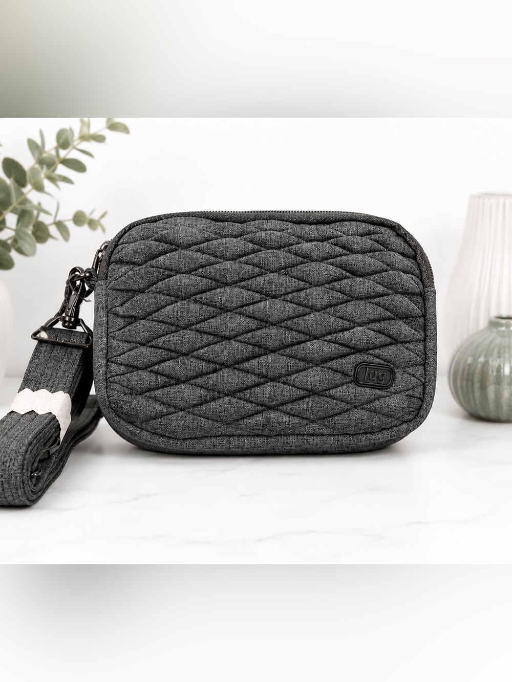 NWT Lug Coupe Convertible Crossbody Belt Bag – Quilted Heather Grey